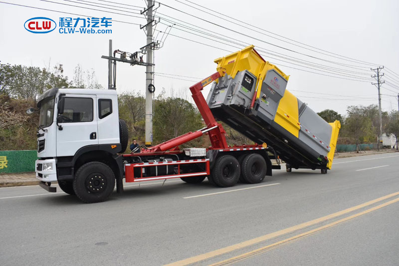 東風25噸勾臂垃圾車(chē)