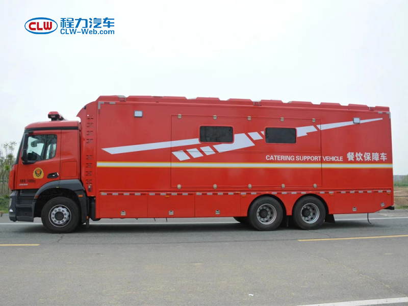 奔馳6X4野外(wài)炊事餐車(chē)