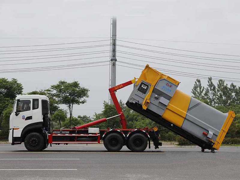 東風天龍25噸勾臂垃圾車(chē)